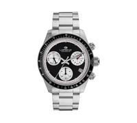 Lorenz - Reloj deportivo para hombre - Reloj cronógrafo de cuarzo Swiss Made Modelo California 090003AA - Reloj sumergible con correa de acero, Negro , Moderno