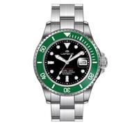 Lorenz Sport Ceramic 21065CC - Reloj deportivo para hombre - Reloj automático de acero con bisel de cerámica - Sumergible hasta 100 metros