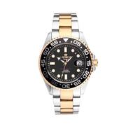 Lorenz Tako 030254DD - Reloj automático de acero inoxidable para hombre, 100 metros, Negro , Contemporáneo