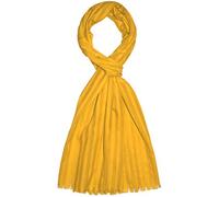 Lorenzo Cana Bufanda de hombre de algodón fino con seda, tejido jacquard discreto, rayas tejidas de fibra natural, pañuelo para hombre, 55 cm x 180 cm, amarillo, 8923011, amarillo, 55 x 180 cm