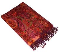 Lorenzo Cana Luxus - Manta Jacquard Tejido de fina lana de merino - Cordero Paisley - Manta Manta sofá de lana manta 140 cm x 200 cm