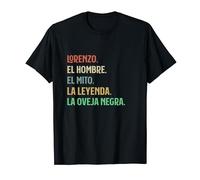 Lorenzo el Hombre Mito Leyenda La Oveja Negra Divertido Camiseta