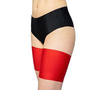 LORES - Bandas antirozaduras para muslos de mujer, protector de satén para evitar el roce de muslos, rojo, S