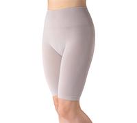 LORES Leggings cortos de microfibra para mujer, sin costuras, cintura alta, 3D, pantalones cortos hasta la rodilla, 90 DEN Favorito, natural, S/M
