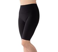 LORES Leggings cortos de microfibra para mujer, sin costuras, cintura alta, 3D, pantalones cortos hasta la rodilla, 90 DEN Favorito, Nerón, S/M