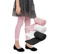 LORES Leggings de 7/8 de Largo para niñas Pantalones Elegantes sin pies a la Moda para niños Deportivos Ballet Yoga Gimnasia Falda Vestido Alice, Paquete de 3 Mix 134/140 cm (9/10 años)