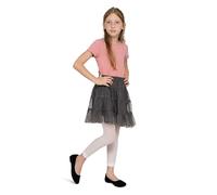 LORES Leggings de 7/8 de Largo para niñas Pantalones Elegantes sin pies a la Moda para niños Deportivos Ballet Yoga Gimnasia Falda Vestido Alice, Bianco 110/116 cm (5/6 años)