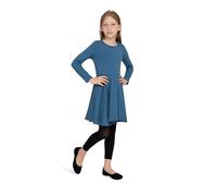 LORES Leggings de 7/8 de Largo para niñas Pantalones Elegantes sin pies a la Moda para niños Deportivos Ballet Yoga Gimnasia Falda Vestido Alice, Nero 98/104 cm (3/4 años)