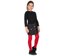LORES Medias acrílicas para niñas, uniforme escolar, pantimedias cálidas para niños, Ballet de baile, Rosso 3/4 años (98/104 cm)