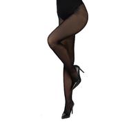 LORES Medias clásicas mate para mujer, 40 DEN, muslo semitransparente para mujer, parte de bragas invisibles, estilo elegante y de noche Concorde40, negro, L