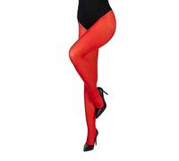 LORES Medias clásicas mate para mujer, 40 DEN, muslo semitransparente para mujer, parte de bragas invisibles, estilo elegante y de noche Concorde40, rojo, S