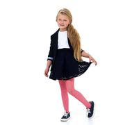 LORES Medias De Red Para Niña, Medias para niños Colores Sólidos De Moda Cómodas Ballet Cosplay Disfraz de Halloween Danza Pantimedias Escolares De Encaje, Corallo 9/10 años (134-140 cm)