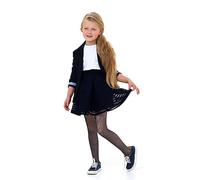 LORES Medias De Red Para Niña, Medias para niños Colores Sólidos De Moda Cómodas Ballet Cosplay Disfraz de Halloween Danza Pantimedias Escolares De Encaje, Nero 11/12 años (146-152 cm)