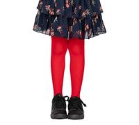 LORES Medias lisas para niñas y niños, para ballet, baile, escuela, 40 denier, opacas, fabricadas en Italia, rojo, 9-10 años