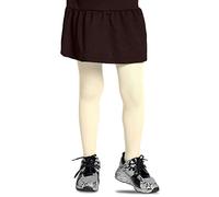 LORES Medias lisas para niñas y niños, para ballet, baile, escuela, 40 denier, opacas, fabricadas en Italia, crudo, 5-6 años