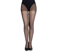 LORES Medias Negras Finas Mate Semitransparentes para Mujer Pantys con Patrón de Diamantes Oficina Escuela Conjunto con Patrón Sexy, XS-S