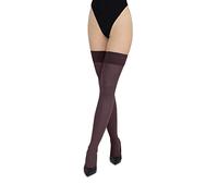 LORES Medias opacas de 60 DEN, medias sin soporte, medias de alto tacón, medias hasta la rodilla, sexy, de silicona, XXL-3XL