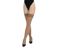 LORES Medias opacas de 60 DEN, medias sin soporte, medias de alto tacón, medias hasta la rodilla, sexy, de silicona, Visón., XL-XXL