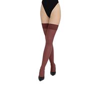 LORES Medias opacas de 60 DEN, medias sin soporte, medias de alto tacón, medias hasta la rodilla, sexy, de silicona, XL-XXL