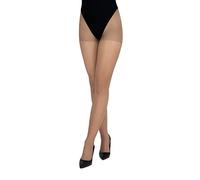 LORES Nude Medias para mujer 20 Denier Classic Plain Semitransparentes Medias completas Medias naturales Trocadero, XL