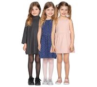 LORES Paquete de 3 medias para niñas lisas escolares semitransparentes clásicas con pie para danza ballet uso diario 20 DEN Tonia, Mix 11-12 años