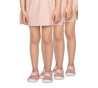 LORES Paquete de 3 medias para niñas lisas escolares semitransparentes clásicas con pie para danza ballet uso diario 20 DEN Tonia, Natural 7-8 años