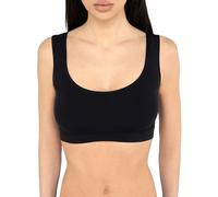 LORES Sujetador Deportivo Mujer Sin Aros Invisible Seamless Bralette Cómoda Ligera Segunda Piel Sujetador Push Up Sin Tirantes Yoga Fitness Lencería Italiana Elegante, Nero, XXL