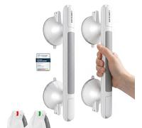 LORESJOY Agarraderas de Baño con Ventosa y Indicator, MAX 120 KG, 2PCS | Asa de Seguridad para Baño, Manija de Ducha Antideslizante, Soporte de Apoyo sin Perforación, Mayores Barra de Agarre