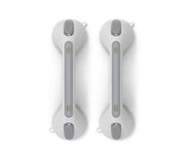 LORESJOY Asa de Seguridad para Baño con Ventosa, 12in-2pcs | Advertencia de Succión, Agarraderas para Mayores, Agarrador Ducha Personas Mayores, Antideslizante