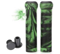 LORESJOY Puños Bicicleta Montaña Silicona, 1 par Ergonomicos Manillar de Bicicleta Puños, Suave Antideslizante, 22mm Mango Universal - para Bici de Montaña/MTB/BMX/Scooter(Verde)