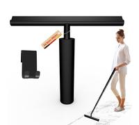 LORESJOY Rasqueta Limpiacristales Ducha, Rasqueta de Ducha Retráctil 97x31,8cm, Escobilla de Ducha de Silicona Negro para Baño, Cocina, Espejo, Ventana, Limpieza de Cristales de Coche