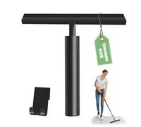LORESJOY Rasqueta Limpiacristales Ducha Retráctil 25-95cm, Rasqueta de Ducha, Limpiaparabrisas con Gancho, Escobilla de Ducha para Baño, Espejo, Ventana(Negro)