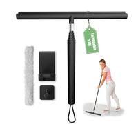 LORESJOY Retráctil 25-95cm Limpiacristales para Ducha, Baño, Azulejos, Espejos, Ventanas, Rasqueta Limpiacristales de Silicona para Baño, Limpia Cristales para Ducha(Negro)