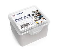 LORESO - Caja de 1200 resistencias de 38 valores, 1/4 W, 1% de película metálica, compatible con ROHS, resistencias comunes de 0 a 1 M Ohm para Hobby Electronics, proyectos electrónicos de audio y