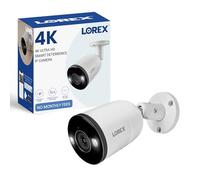 Lorex Cámara de Seguridad IP 4K para Interiores y Exteriores, cámara Tipo Bala de Metal Adicional para Sistema de vigilancia con Cable, detección de Movimiento Inteligente, conversación bidireccional