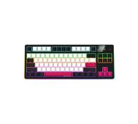 LORGAR Teclado mecánico inalámbrico TKL Pro KBP70TKLW, pantalla RGB, botón giratorio inteligente, interruptor intercambiable en caliente, BT 5.0/2.4GHz, negro