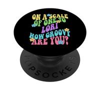Lori Cute Retro Girls Groovy Lori Personalized Name PopSockets PopGrip Adhesivo