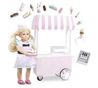 Lori - Mini Doll & Ice Cream Cart - Clothes & Ice Cream Accessories for 6-Inch Dolls - Ice Cream Scoops, Cones, Soft Serve, Popsicles - Toys for Kids - 3 Years + - Evelina's Ice Cream Cart