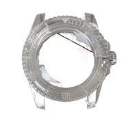 LORIER 4,0 mm. Caja de reloj de plástico para espejo acrílico POD verde luminoso para 8215 8200 821A compatible con Mingzhu 2813 Movimiento mecánico automático Carcasa del reloj