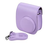 LORIER Bolsa de Bolsa de cámara instantánea portátil PU Cinturón de Cuero Correa de Hombro Ajuste for Fujifilm Ajuste for Fuji Mini 11 Estuche para la Camara (Color : Purple)