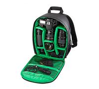 LORIER Bolsa de Mochila de cámara de fotografía a Prueba de Agua Vídeo de Mochila DSLR Bolsa de cámara Apta for Nikon Fit for Canon Estuche para la Camara (Color : Verde)