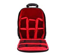 LORIER Bolsa de Mochila de cámara de fotografía a Prueba de Agua Vídeo de Mochila DSLR Bolsa de cámara Apta for Nikon Fit for Canon Estuche para la Camara (Color : Red with Tripod)