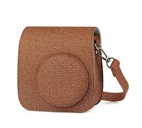 LORIER Bolsa for cámara Funda de Cuero PU Bolsa for cámara con Correa for el Hombro Apta for Mini 9 8 8+ Estuche para la Camara (Color : Auburn)
