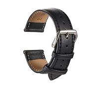 LoRier Genuine Leather Strap Calfskin Replacement Strap 18 Mm 20 Mm 22 Mm 24 Mm Watch Accessory Men's And Women's Soft Strap correa de reloj (Color : All Black, Size : 22mm)