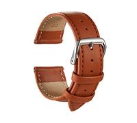 LoRier Genuine Leather Strap Calfskin Replacement Strap 18 Mm 20 Mm 22 Mm 24 Mm Watch Accessory Men's And Women's Soft Strap correa de reloj (Color : Light Brown, Size : 24mm)