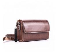 LORIER PU Bolsa de la Bolsa de Cuero de la cámara de Cuero for GR3 GR2 GR RX100 M6 M5 M4 ZV1 G7X2 G7X3 G5X2 G7X SX730 SX740 LX10 LX7 LX5 LX3 Estuche para la Camara (Color : Coffee)