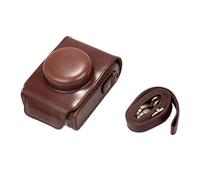 LORIER PU Funda de Cuero for Bolsa de Hombro Bolsa de cámara Caja Ajuste for Panasonic Fit for Lumix LX7 LX5 LX3 LX10 LX15 Estuche para la Camara (Color : Coffee 1)