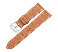 LoRier Reloj Unisex for mujer Reloj Unisex Correa de cuero 20mm gris correa de cuero rojo blanco reloj accesorios correa de reloj (Color : Marrone, Size : 20mm)