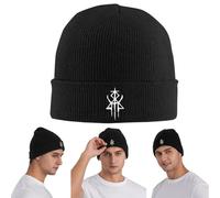 Lorna Shore Logo Inmortal En Blanco Cálido Gorra de Punto Jersey Sombrero de Invierno Gorro Skullies Gorros Hip Hop para Unisex