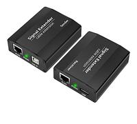 LornCeng Extensor USB a través de Ethernet Cat5e/6/7 hasta 200 m, extensor USB RJ45 para extensión de teclado y mouse, Plug and Play, intercambio en caliente, sin controlador